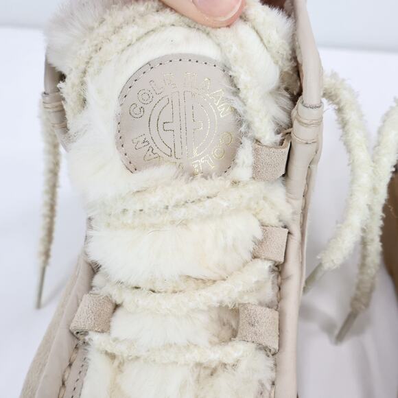 NWOB Cole Haan All-Day Summit Chukka Angora Fur Lace-Up Ankle Bootie Size 6 - Picture 8 of 11